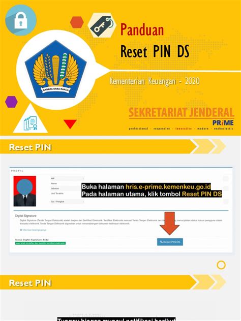 Panduan Reset PIN DS via HRIS .